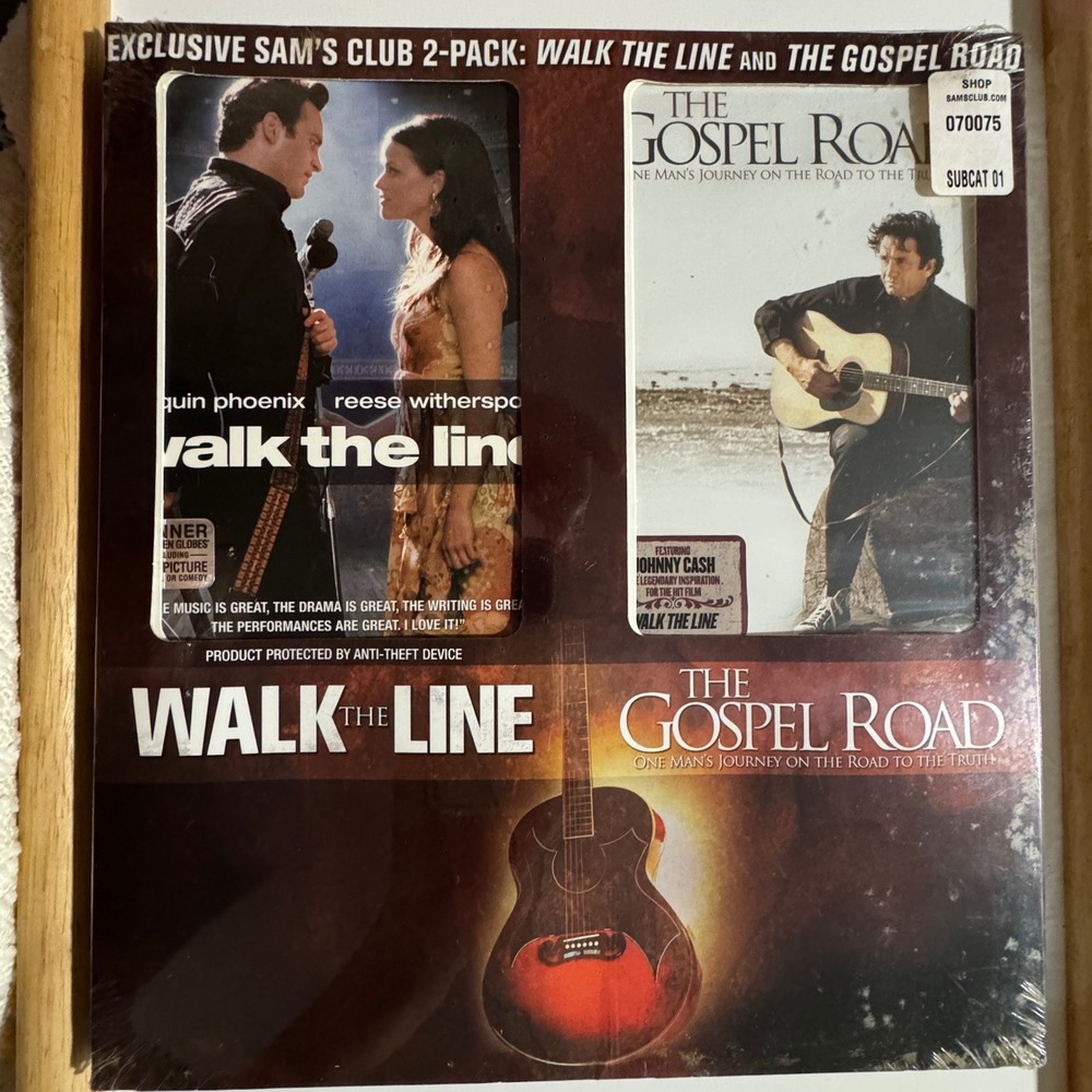 Walk the Line & The Gospel Road Johnny Cash 2-Pack DVD Sam's Club Exclusive New